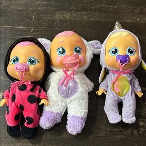 Colorful Baby Doll Set with Costumes !Cry  babies dolls
